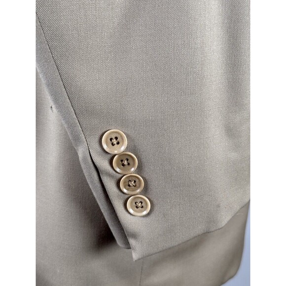 ISAIA Napoli Mens Blazer Brown Base S Aquaspider Super160s Wool Italian Suit 44L - Picture 10 of 16